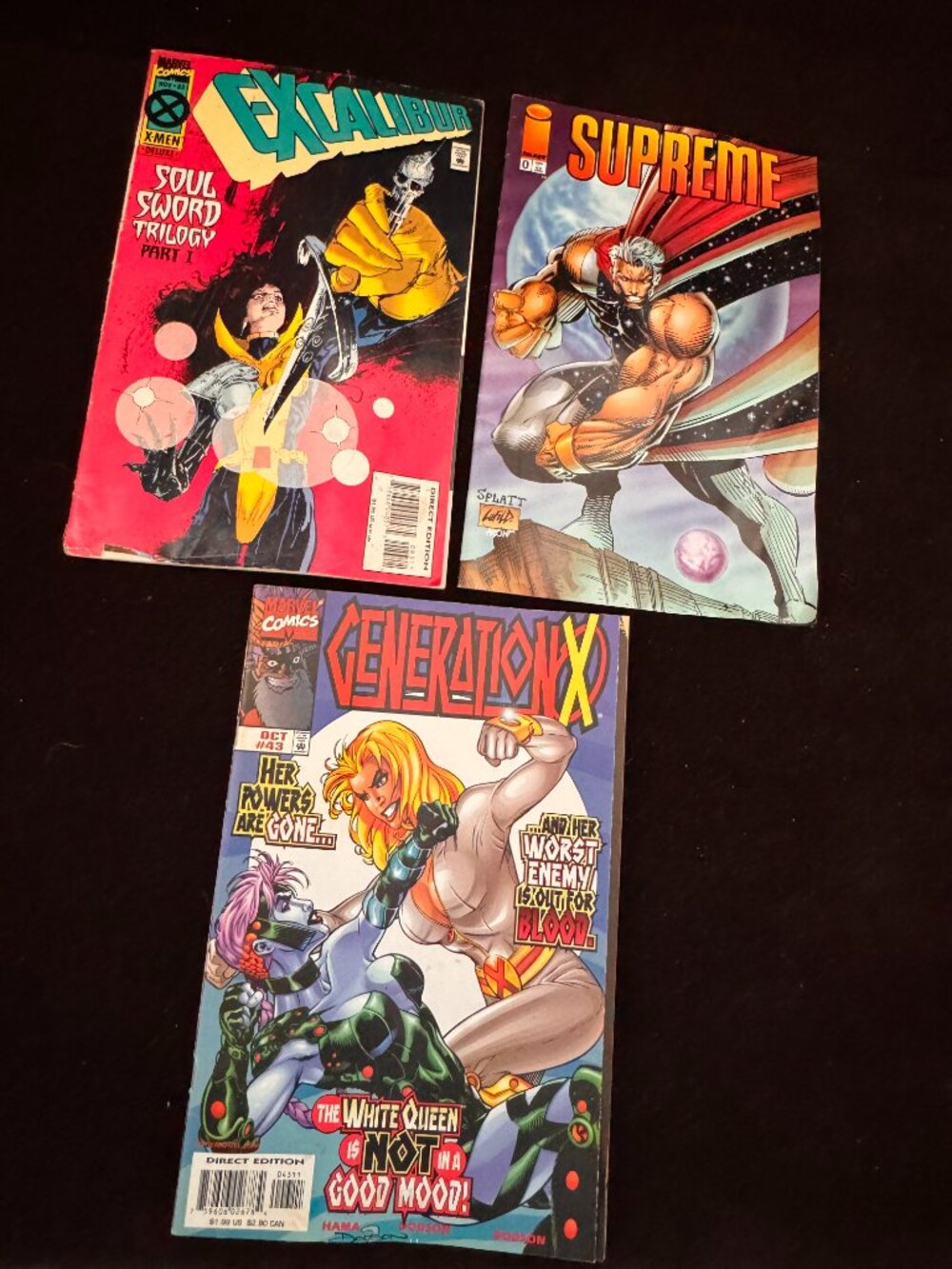 90s Comic Book Lot - Generation X #4, Supreme #9, Soul Sword Trilogy